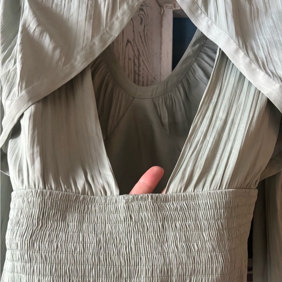 Anthropologie green cropped blouse - Picture 8 of 9